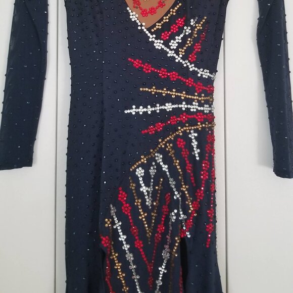 Latin dance competition dress, size S - Picture 11 of 13